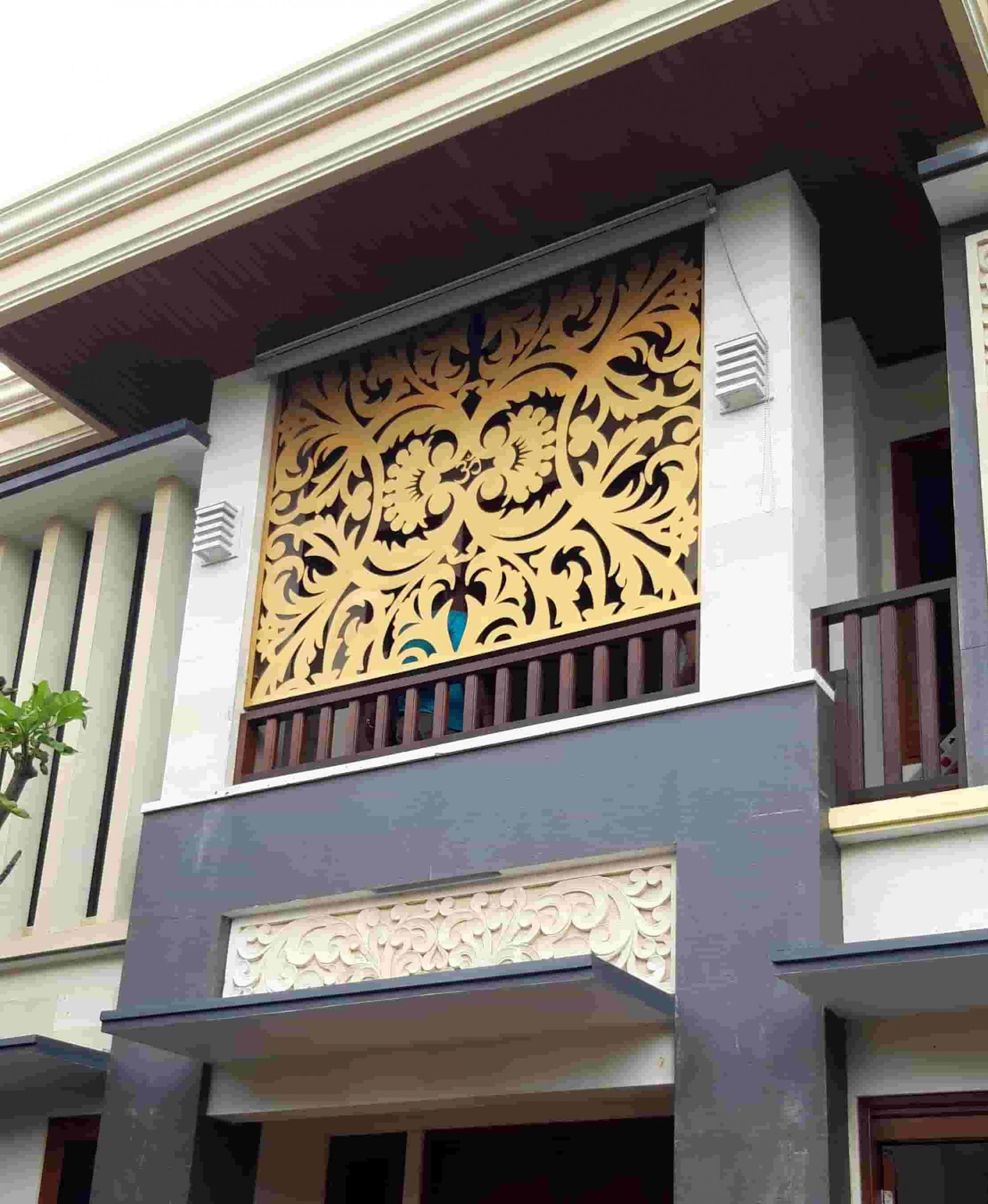 fasad laser cutting motif batik bali